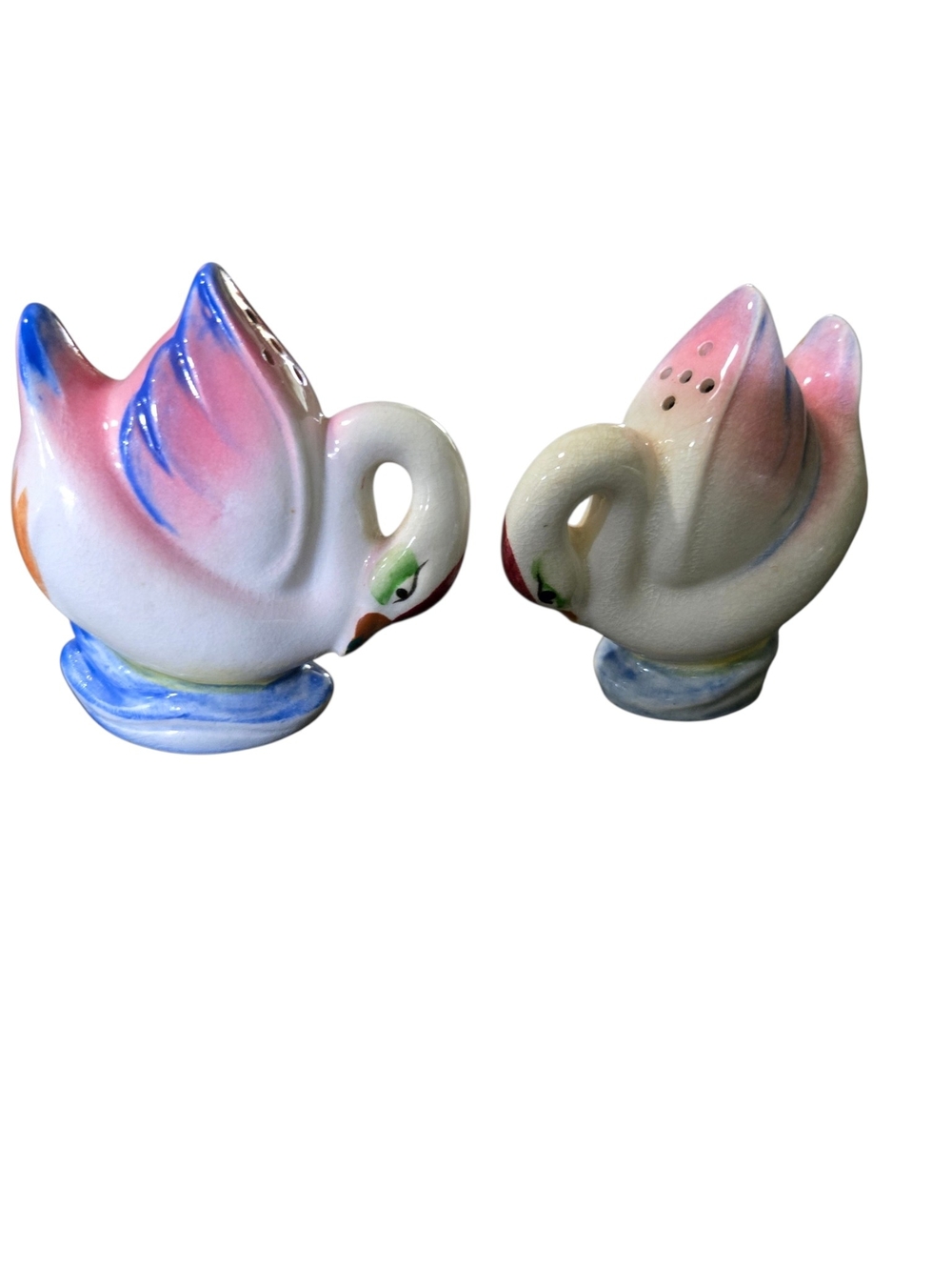 Vintage  Swan Salt and Pepper Shaker Set